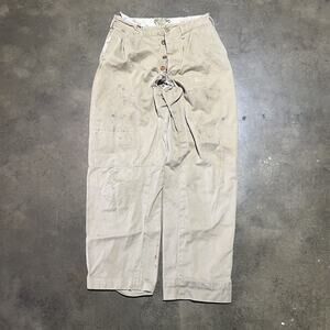 Vintage 40s 50s William Tan Cotton Buttonfly Chinos 25x28